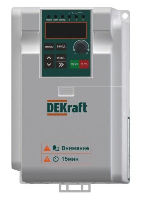 Преобразователь частоты DEKV060 1.5кВт 220В 1ф DEKraft DEKV060G1R5S2 Преобразователь частоты DEKV060 1.5кВт 220В 1ф DEKraft DEKV060G1R5S2