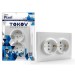 Розетка 2-м СП Pixel 16А IP20 с заземл. защ. шторки в сборе бел. TOKOV ELECTRIC TKE-PX-R2FZSF-C01