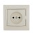 Розетка 1-м СП Mira 16А IP20 без заземл. со вставкой керамика крем. LEZARD 701-0303-121