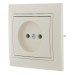 Розетка 1-м СП Mira 16А IP20 без заземл. со вставкой керамика крем. LEZARD 701-0303-121