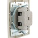 Розетка 1-м СП Mira 16А IP20 без заземл. со вставкой керамика крем. LEZARD 701-0303-121