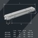 Светильник ДСП 2201 под LED лампу 1хT8 1200мм IP65 IEK LDSP0-2201-1X120-K01
