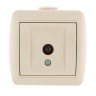 Розетка телевизионная оконечная TV ОП Nata 16А IP20 крем. LEZARD 710-0300-130