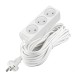 Удлинитель 3х10м без заземл. 10А IP20 2.2кВт ПВС 2х1 бел. DOMTOK 2350