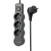 Удлинитель 3х5м с заземл. 10А IP20 USB 2800Вт 220В ПВС 3х1 с выкл. черн. КОСМОС YKsm5m3g-Z-VU10А-B