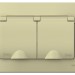 Розетка 2-м СП Blanca 16А IP44 250В с заземл. защ. шторки с крышкой беж. SE BLNRS441127
