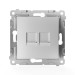 Розетка компьютерная 2-м СП Pixel RJ45 кат.5E механизм алюм. TOKOV ELECTRIC TKE-PX-RC2-C03