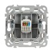 Розетка компьютерная СП FLITE РК5е-1-0-ФлЛ RJ45 кат.5E UTP механизм льняной IEK FI-K12-1-K88