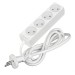 Удлинитель 4х1.5м без заземл. 10А IP20 2.2кВт ПВС 2х1 бел. DOMTOK 2354