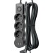 Удлинитель 3х3м с заземл. 10А IP20 USB 2800Вт 220В ПВС 3х1 с выкл. черн. КОСМОС YKsm3m3g-Z-VU10А-B