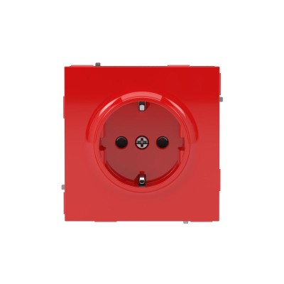 Розетка силовая KANT 2P+E защ. шторки красн. сатин DKC 7001003