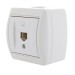 Розетка компьютерная 1-м ОП Nata RJ45 бел. LEZARD 710-0200-139