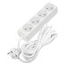 Удлинитель 4х3м без заземл. 10А IP20 2.2кВт ПВС 2х1 бел. DOMTOK 2356