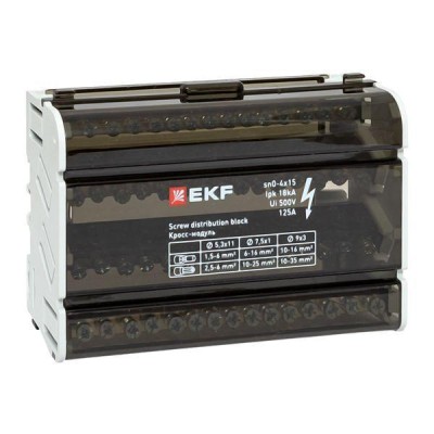Шина нулевая в корпусе 4х15 EKF sn0-4x15 Шина нулевая в корпусе 4х15 EKF sn0-4x15