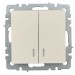 Выключатель 2-кл. СП BRITE ВС10-2-1-БрКр 10А с индик. механизм беж. IEK BR-V20-1-10-K10