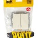 Выключатель 2-кл. СП BRITE ВС10-2-1-БрКр 10А с индик. механизм беж. IEK BR-V20-1-10-K10