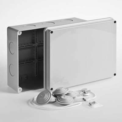 Коробка распределительная ОП 240х195х90мм IP65 без гермет. Ruvinil 67066 Коробка распределительная ОП 240х195х90мм IP65 без гермет. Ruvinil 67066