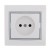 Розетка 1-м СП Mira 16А IP20 без заземл. с сер. вставкой керамика бел. LEZARD 701-0215-121