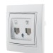 Розетка компьютерная + телефонная 2-м СП Mira RJ45 + RJ11 сер. метал. LEZARD 701-1010-143
