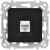 Розетка компьютерная СП FLITE РК6-1-0-ФлЧ RJ45 кат.6 UTP механизм черн. IEK FI-K12-2-K02