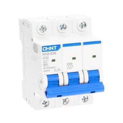 Выключатель автоматический модульный 3п C 32А 4.5кА NXB-63S (R) CHINT 296830