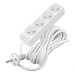 Удлинитель 4х7м без заземл. 10А IP20 2.2кВт ПВС 2х1 бел. DOMTOK 2358