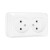 Розетка 2-м ОП Олимп 16А IP20 без заземл. бел. UNIVersal О0102