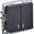 Выключатель 2-кл. СП BRITE ВС10-2-1-БрЧ 10А с индик. механизм черн. IEK BR-V20-1-10-K02