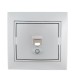 Розетка компьютерная 1-м СП Mira RJ45 сер. метал. LEZARD 701-1010-139