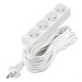 Удлинитель 4х10м без заземл. 10А IP20 2.2кВт ПВС 2х1 бел. DOMTOK 2355