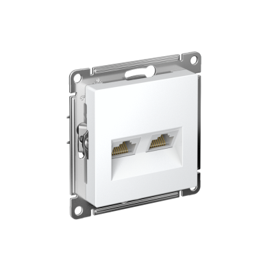 Розетка компьютерная 2-м AtlasDesign RJ45+RJ45 кат.5E механизм лотос SE ATN001385 Розетка компьютерная 2-м AtlasDesign RJ45+RJ45 кат.5E механизм лотос SE ATN001385