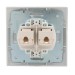 Розетка компьютерная 2-м СП Mira RJ45 сер. метал. LEZARD 701-1010-141