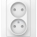 Розетка 2-м СП Blanca 16А IP20 250В без заземл. защ. шторки бел. SE BLNRS000121