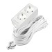 Удлинитель 2х10м с заземл. 16А IP20 3.5кВт ПВС 3х1 бел. DOMTOK 2385