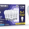 Набор ПРОМО лампа светодиодная 12Вт А60 6500К Е27 176-264В (Promo 5+1 шт) TOKOV ELECTRIC Promo-A60-E27-12-6.5K