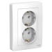 Розетка 2-м СП Blanca 16А IP20 250В с заземл. без защ. шторок бел. SE BLNRS001021