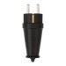 Вилка прямая влагозащ. 16А IP44 с заземл. COMPACT каучук черн. Rexant 111-200