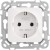 Розетка СП FLITE РС11-1-ФлБ 16А с заземл. без защ. шторок безвинтовое крепление механизм бел. IEK FI-R11-16-1-K01