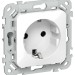 Розетка СП FLITE РС11-1-ФлБ 16А с заземл. без защ. шторок безвинтовое крепление механизм бел. IEK FI-R11-16-1-K01