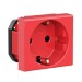 Розетка 1-м 2мод. Viva 16А IP20 2P+E с заземл. защ. шторки красн. DKC 45015