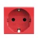 Розетка 1-м 2мод. Viva 16А IP20 2P+E с заземл. защ. шторки красн. DKC 45015