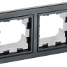 Рамка 2-м IP44 BRITE РУ-2-БрЧ-44 черн. IEK BR-M22-44-K02