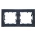 Рамка 2-м IP44 BRITE РУ-2-БрЧ-44 черн. IEK BR-M22-44-K02