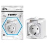 Розетка 1-м ОП Dita 16А IP54 250В с заземл. с прозр. крышкой бел. TOKOV ELECTRIC TKL-DT-R1Z-C01T-IP54