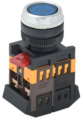 Кнопка ABLFS-22 d22мм 1з+1р 240В неон син. IEK BBT30-ABLFS-K07 Кнопка ABLFS-22 d22мм 1з+1р 240В неон син. IEK BBT30-ABLFS-K07