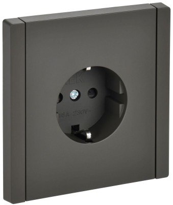 Розетка СП FORTE&PIANO FP315 16А с заземл. защ. шторки винт. крепл. сер. IEK FP-R14-16-K03