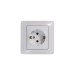 Розетка 1-м СП Glossa 16А IP20 с заземл. в сборе бел. SE GSL000142