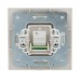 Розетка телефонная 1-м СП Mira RJ11 16А IP20 евро стандарт со вставкой жемчуж./бел. перламутр. LEZARD 701-3030-137