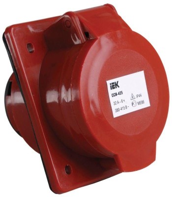 Розетка встраиваемая 32А 3P+E+N 380В IP44 ССИ-425 IEK PSR42-032-5 Розетка встраиваемая 32А 3P+E+N 380В IP44 ССИ-425 IEK PSR42-032-5