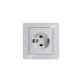 Розетка 1-м СП Glossa 16А IP20 с заземл. механизм бел. SE GSL000143
